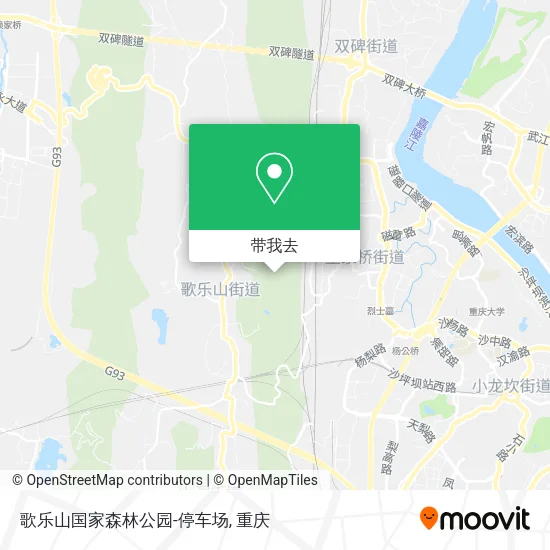 歌乐山国家森林公园-停车场地图