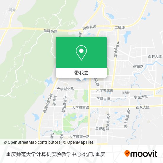 重庆师范大学计算机实验教学中心-北门地图