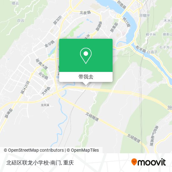 北碚区联龙小学校-南门地图