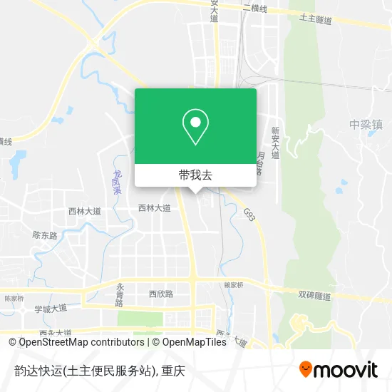韵达快运(土主便民服务站)地图