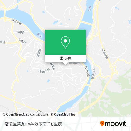 涪陵区第九中学校(东南门)地图