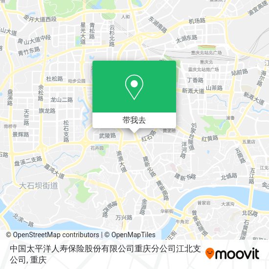 中国太平洋人寿保险股份有限公司重庆分公司江北支公司地图