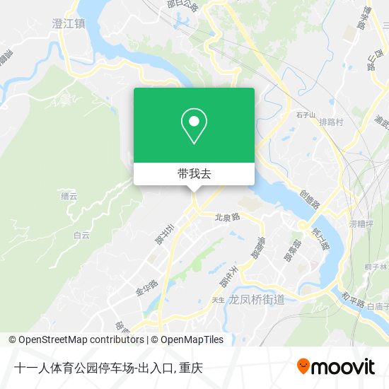 十一人体育公园停车场-出入口地图
