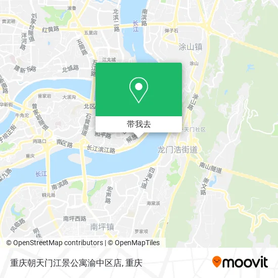重庆朝天门江景公寓渝中区店地图