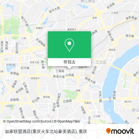 如家联盟酒店(重庆火车北站豪美酒店)地图