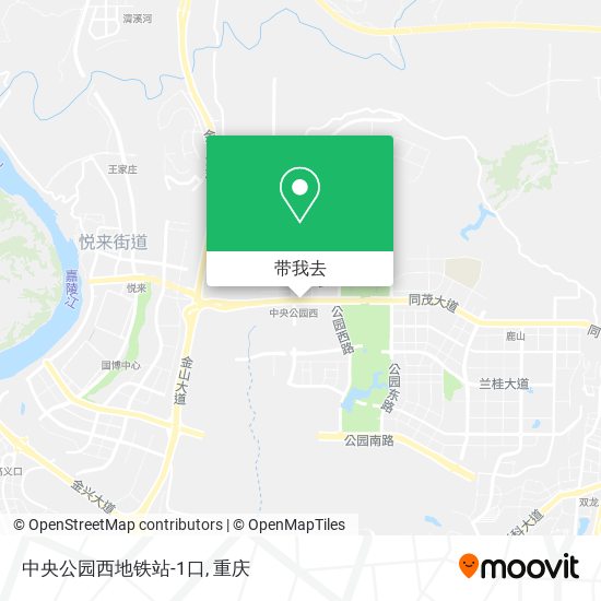 中央公园西地铁站-1口地图