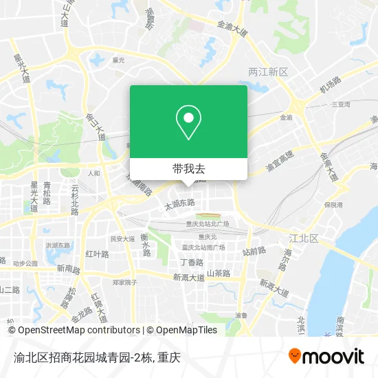 渝北区招商花园城青园-2栋地图