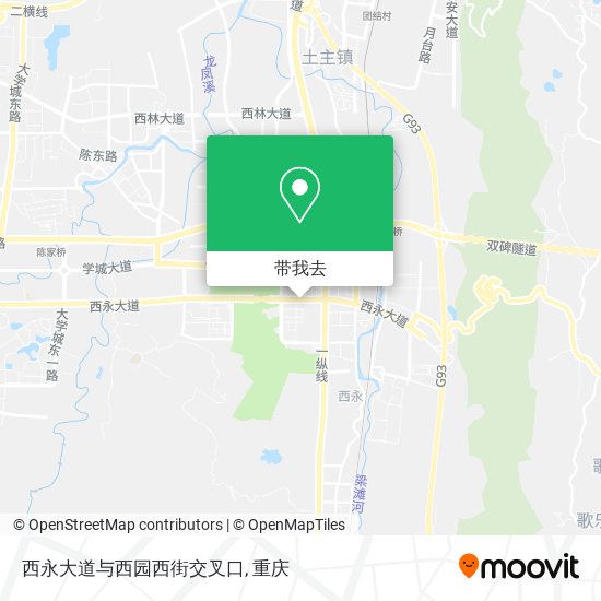 西永大道与西园西街交叉口地图