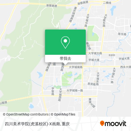 四川美术学院(虎溪校区)-X画廊地图
