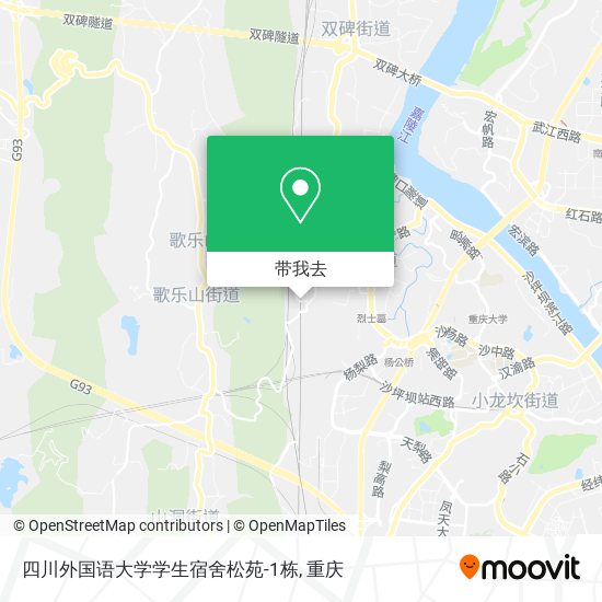 四川外国语大学学生宿舍松苑-1栋地图