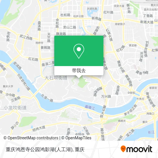 重庆鸿恩寺公园鸿影湖(人工湖)地图