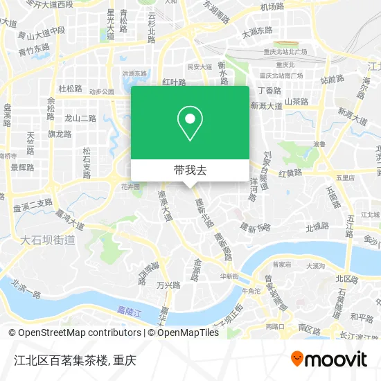 江北区百茗集茶楼地图
