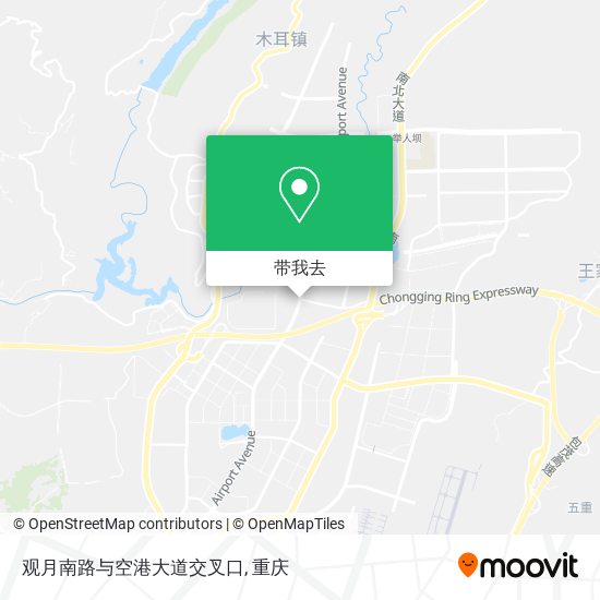 观月南路与空港大道交叉口地图