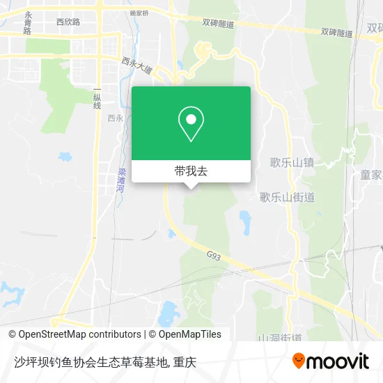 沙坪坝钓鱼协会生态草莓基地地图