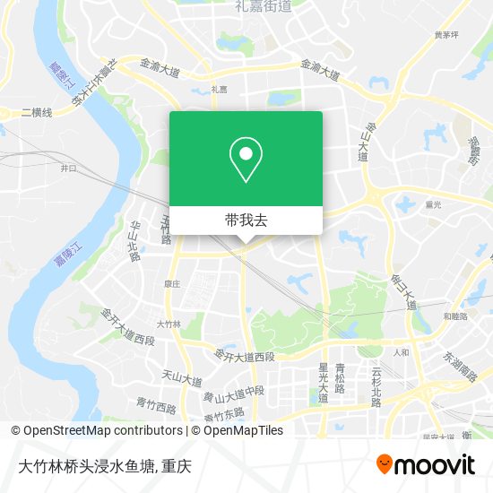 大竹林桥头浸水鱼塘地图