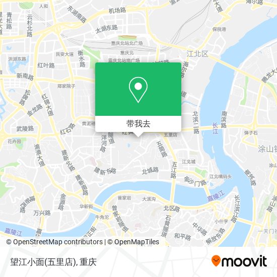 望江小面(五里店)地图