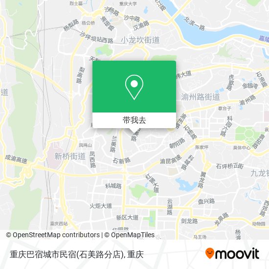 重庆巴宿城市民宿(石美路分店)地图