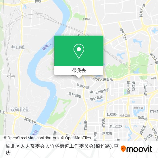 渝北区人大常委会大竹林街道工作委员会(楠竹路)地图