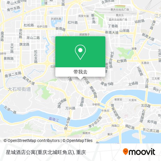 星城酒店公寓(重庆北城旺角店)地图