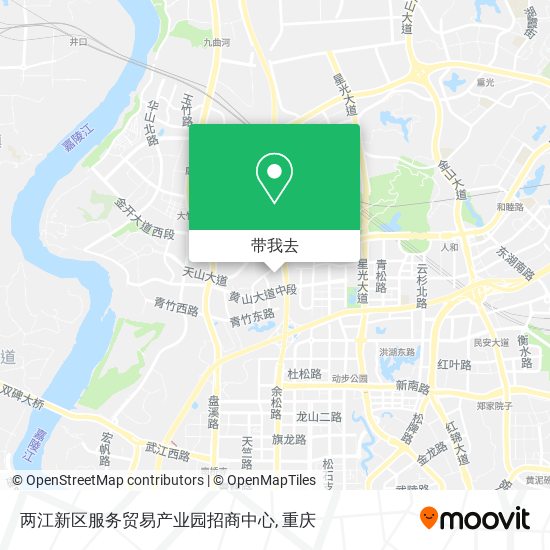 两江新区服务贸易产业园招商中心地图