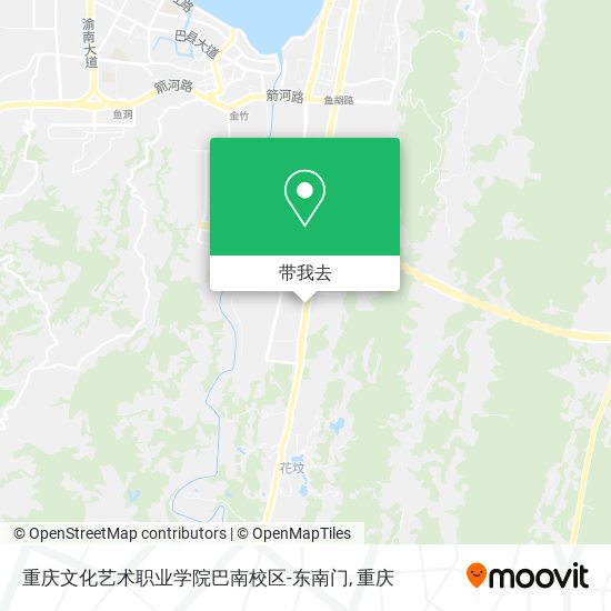 重庆文化艺术职业学院巴南校区-东南门地图