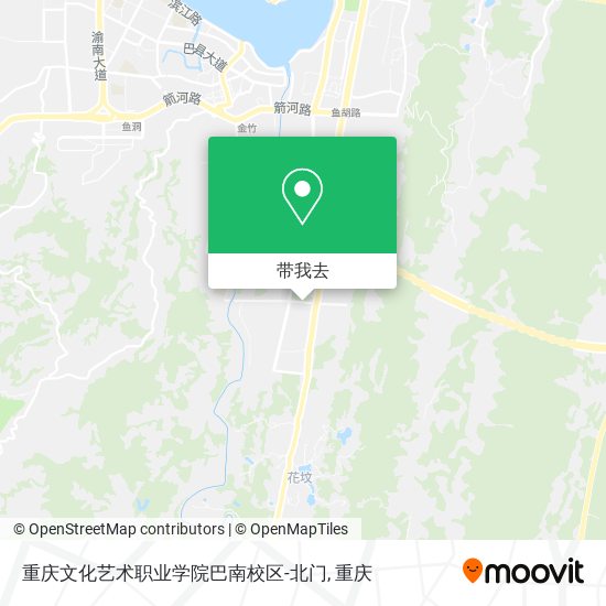 重庆文化艺术职业学院巴南校区-北门地图