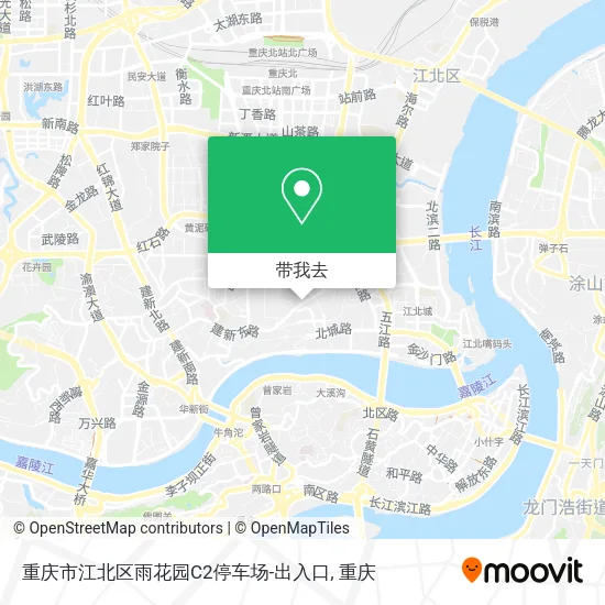 重庆市江北区雨花园C2停车场-出入口地图
