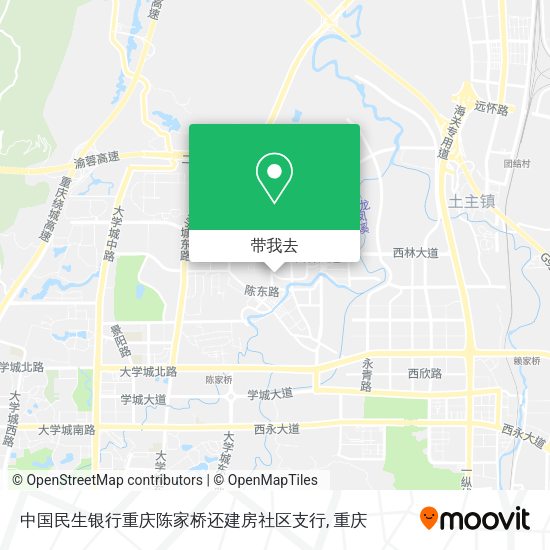 中国民生银行重庆陈家桥还建房社区支行地图