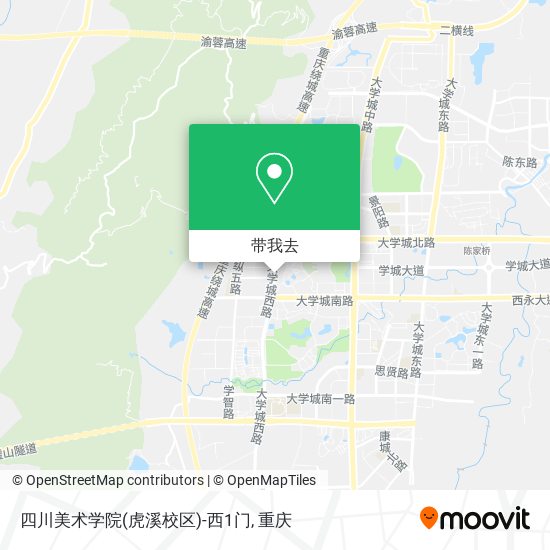 四川美术学院(虎溪校区)-西1门地图