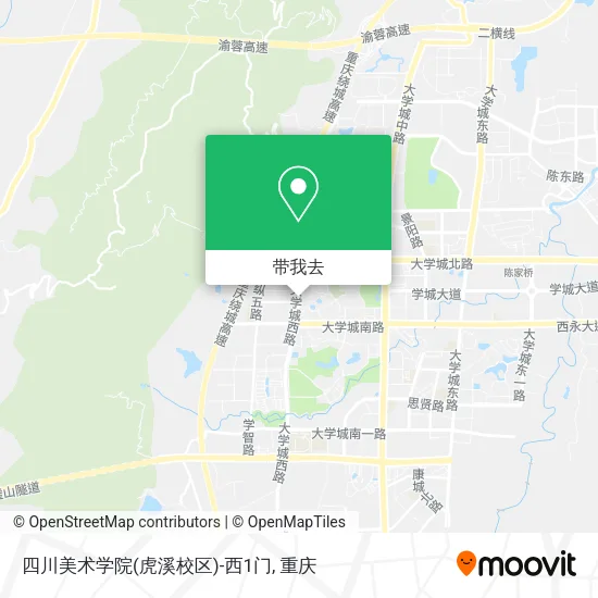 四川美术学院(虎溪校区)-西1门地图