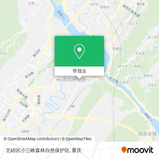 北碚区小三峡森林自然保护区地图