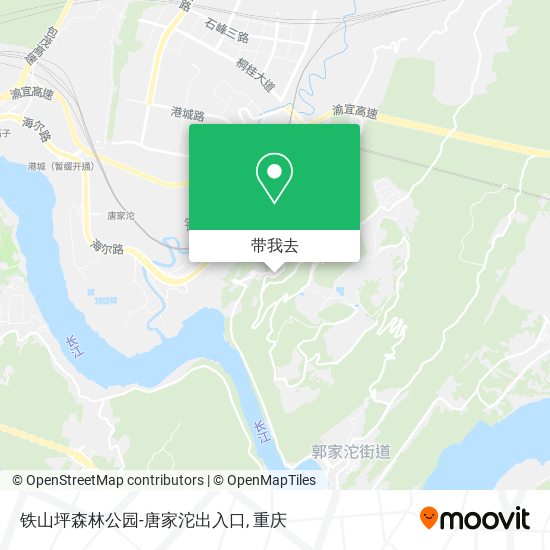 铁山坪森林公园-唐家沱出入口地图