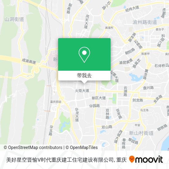 美好星空晋愉V时代重庆建工住宅建设有限公司地图