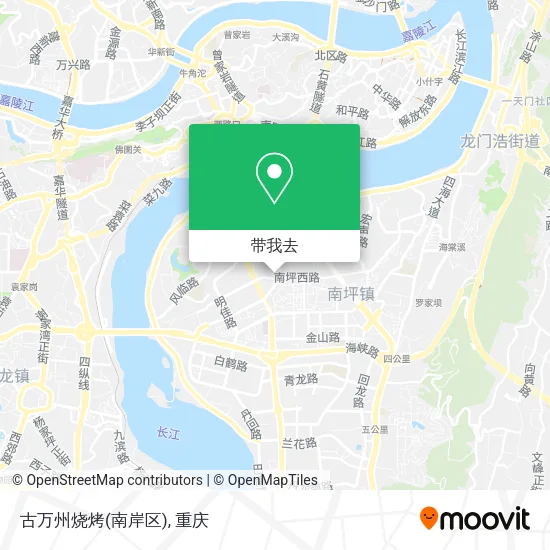古万州烧烤(南岸区)地图