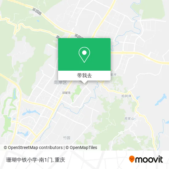 珊瑚中铁小学-南1门地图