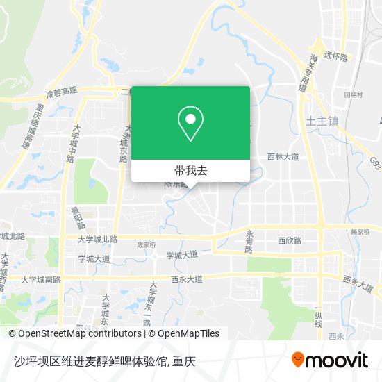 沙坪坝区维进麦醇鲜啤体验馆地图