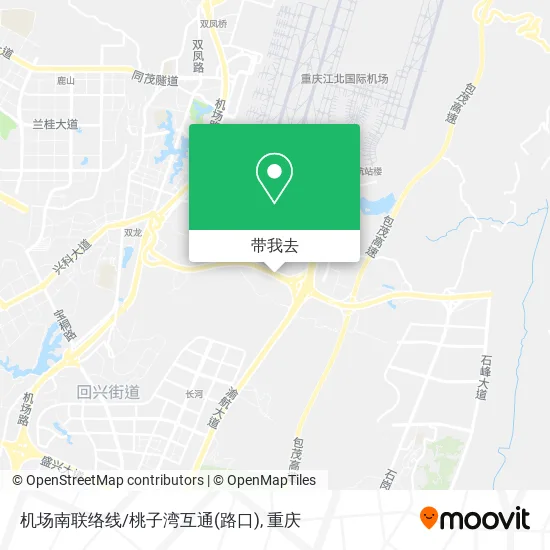 机场南联络线/桃子湾互通(路口)地图