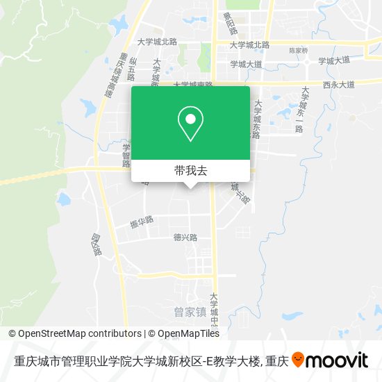 重庆城市管理职业学院大学城新校区-E教学大楼地图