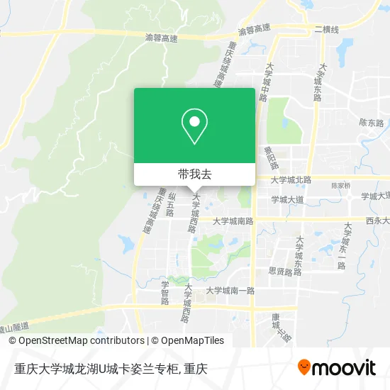 重庆大学城龙湖U城卡姿兰专柜地图