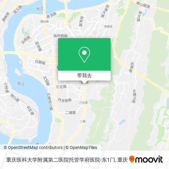 重庆医科大学附属第二医院托管学府医院-东1门地图