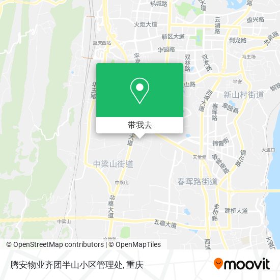 腾安物业齐团半山小区管理处地图