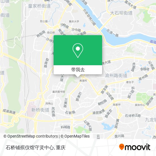 石桥铺殡仪馆守灵中心地图