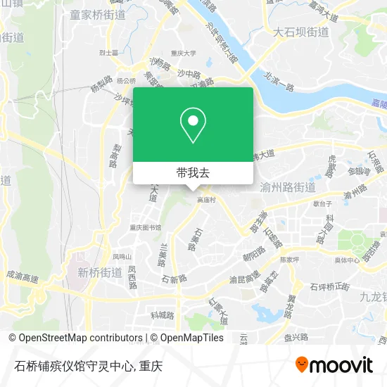石桥铺殡仪馆守灵中心地图