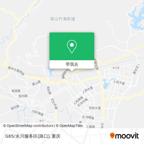 G85/永川服务区(路口)地图