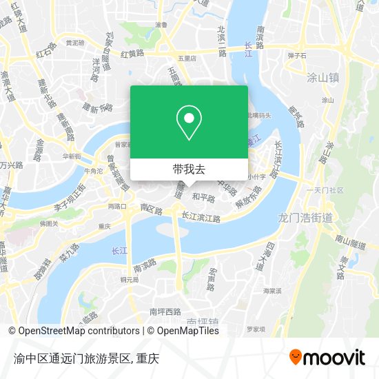 渝中区通远门旅游景区地图