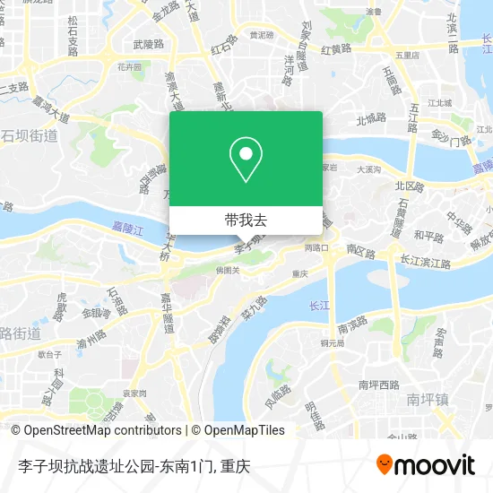 李子坝抗战遗址公园-东南1门地图