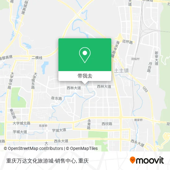 重庆万达文化旅游城-销售中心地图