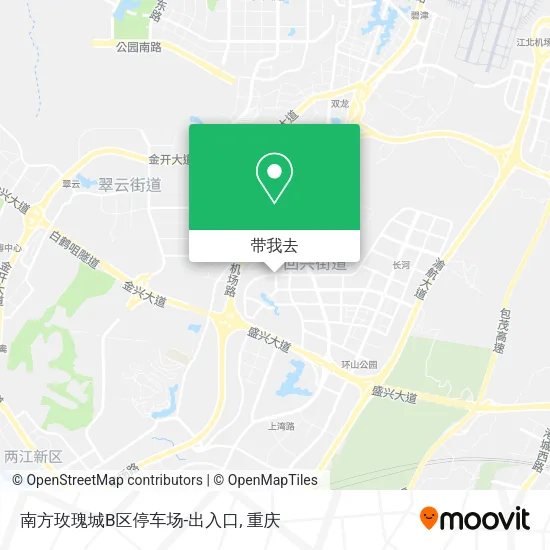 南方玫瑰城B区停车场-出入口地图