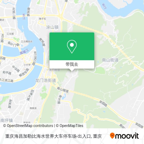 重庆海昌加勒比海水世界大车停车场-出入口地图