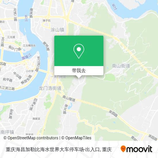 重庆海昌加勒比海水世界大车停车场-出入口地图